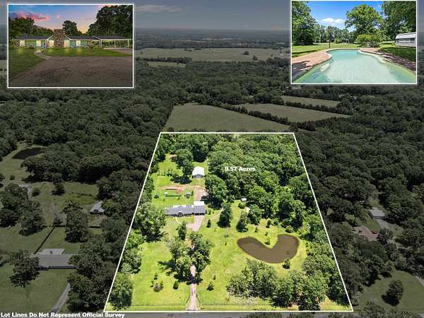 9.57 Acres of Land with Home for Sale in Carthage, Texas