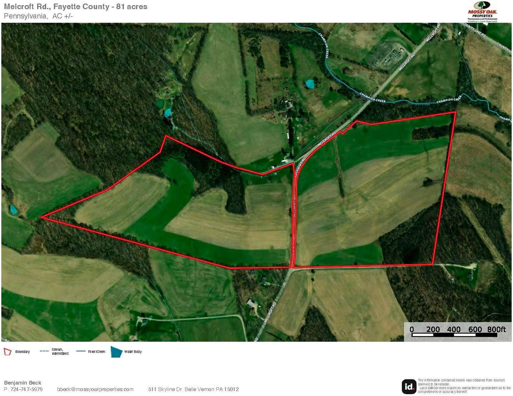 81 Acres of Land for Sale in Acme, Pennsylvania
