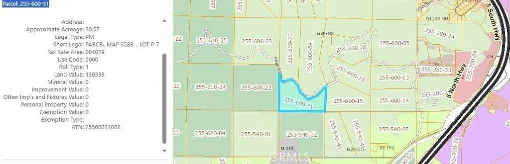 20.6 Acres of Land for Sale in Lebec, California