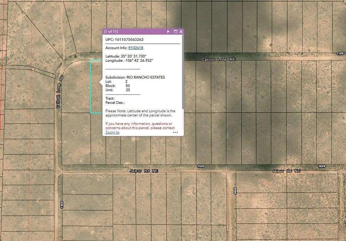 1 Acre of Residential Land for Sale in Rio Rancho, New Mexico