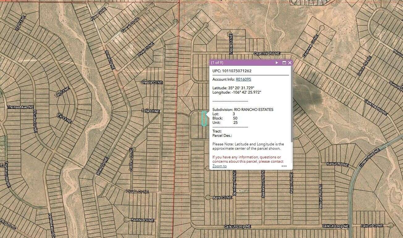 0.5 Acres of Residential Land for Sale in Rio Rancho, New Mexico