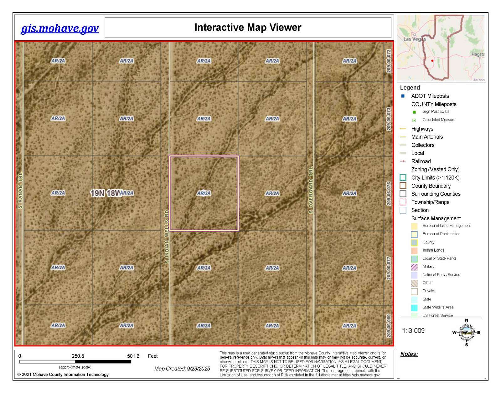 2.34 Acres of Land for Auction in Golden Valley, Arizona