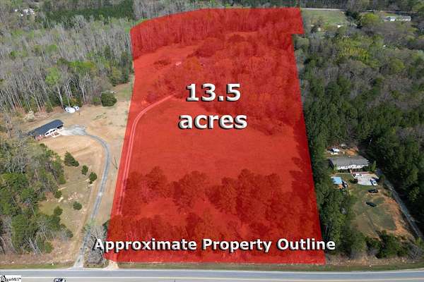 13.5 Acres of Land with Home for Sale in Simpsonville, South Carolina