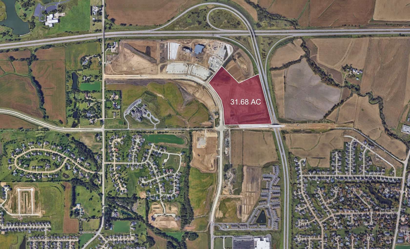 31.7 Acres of Commercial Land for Sale in Davenport, Iowa