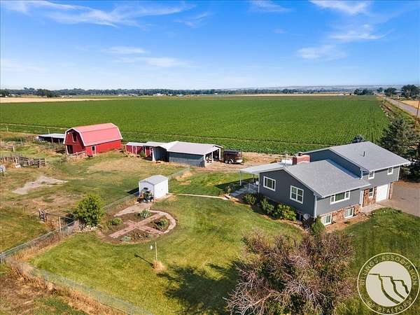 9.39 Acres of Land with Home for Sale in Huntley, Montana