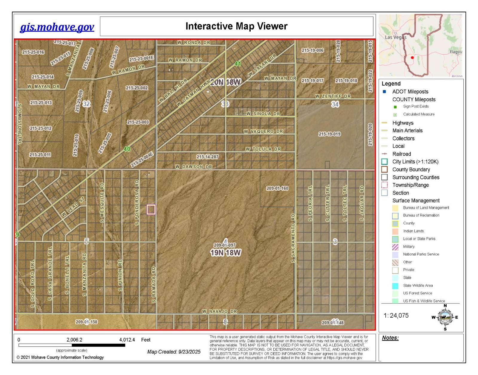 2.2 Acres of Land for Auction in Golden Valley, Arizona