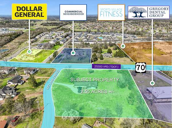 2.55 Acres of Improved Mixed-Use Land for Lease in Lebanon, Tennessee