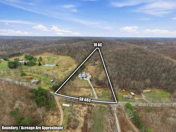 10 Acres of Recreational Land with Home for Sale in McArthur, Ohio