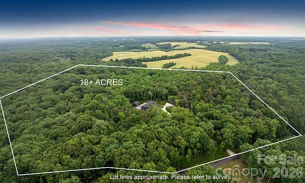 18.6 Acres of Land with Home for Sale in Wingate, North Carolina