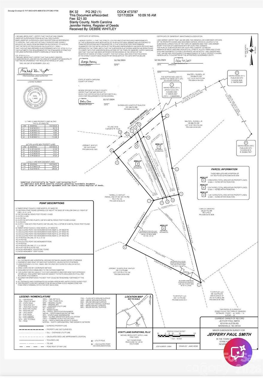1.29 Acres of Residential Land for Sale in Oakboro, North Carolina