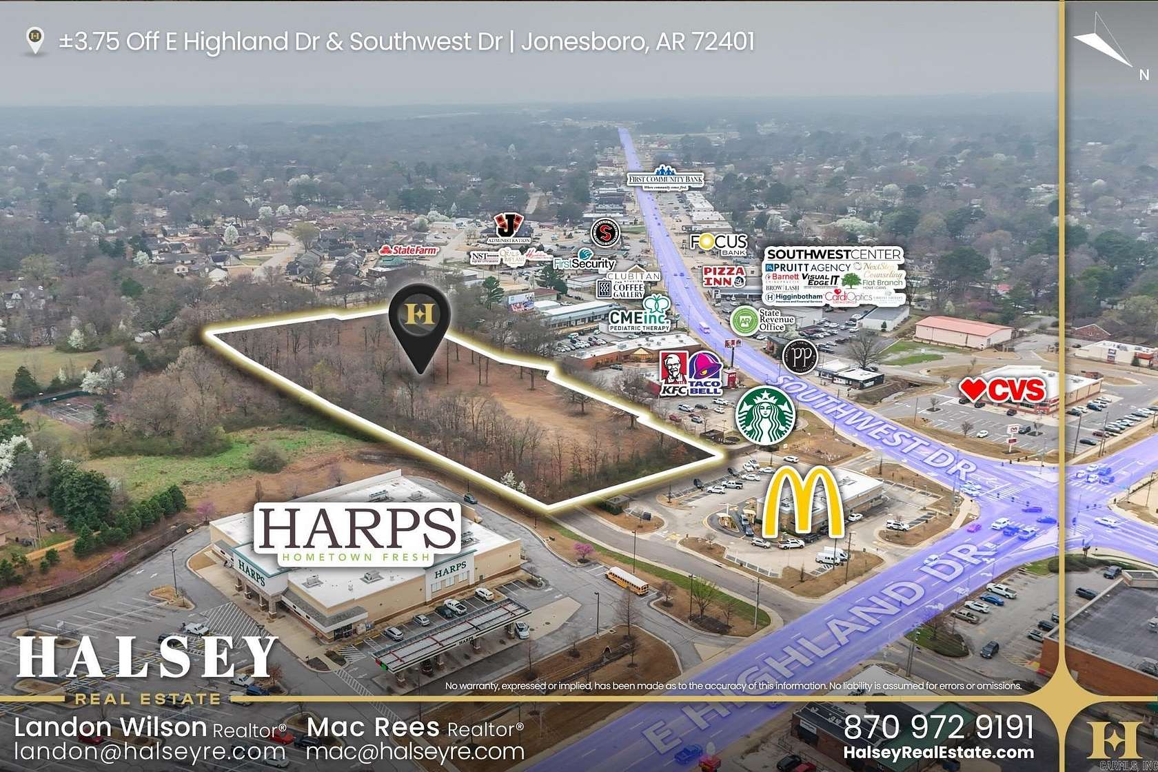 3.75 Acres of Commercial Land for Sale in Jonesboro, Arkansas