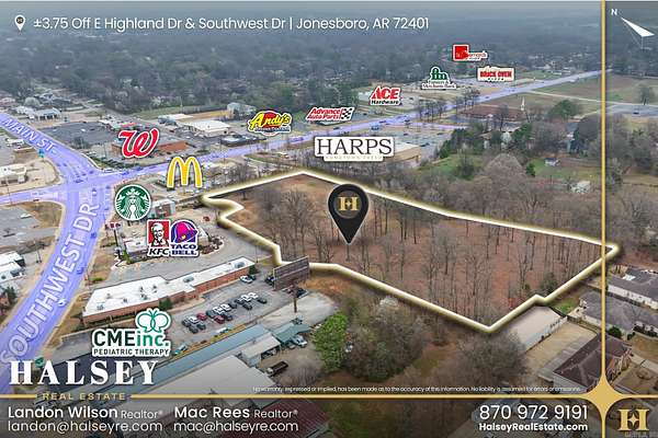 3.75 Acres of Commercial Land for Sale in Jonesboro, Arkansas