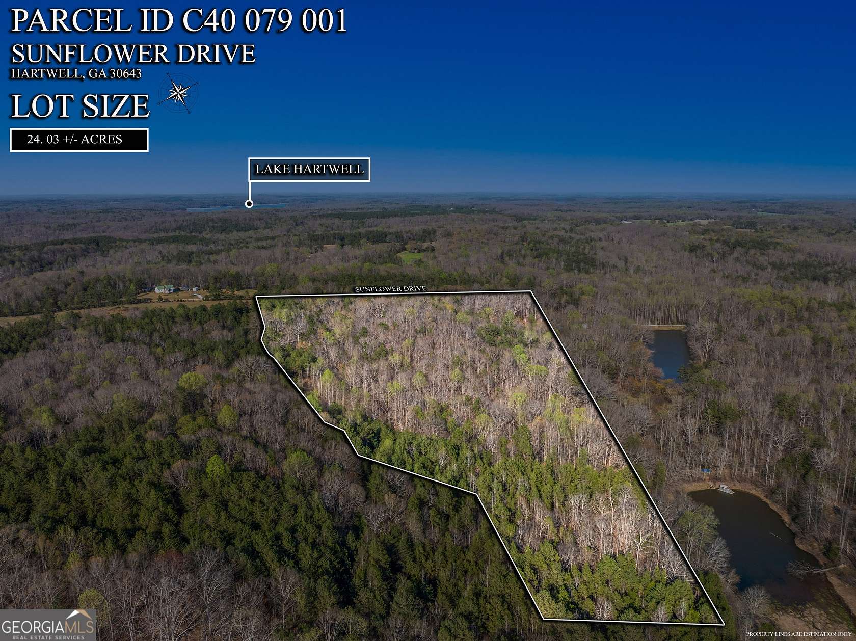 24 Acres of Recreational & Residential Land for Sale in Hartwell, Georgia