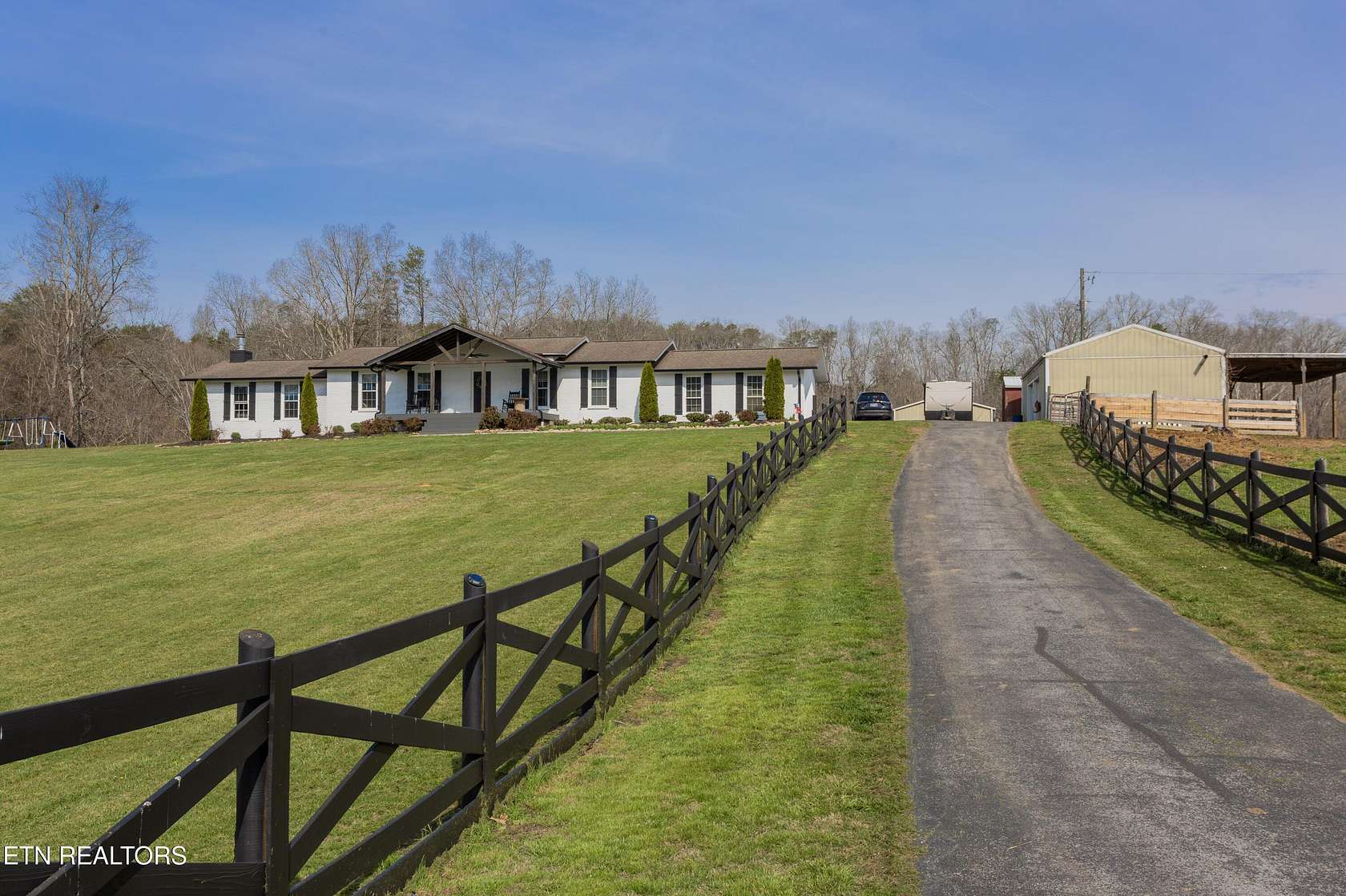 9.86 Acres of Land with Home for Sale in Knoxville, Tennessee