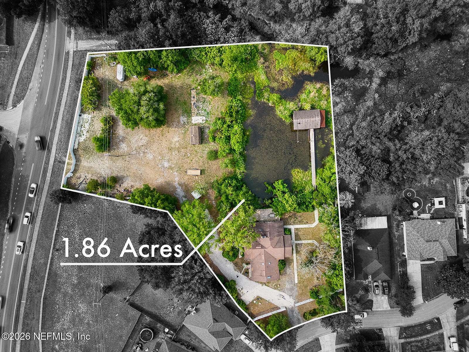 1.86 Acres of Land with Home for Sale in Orange Park, Florida