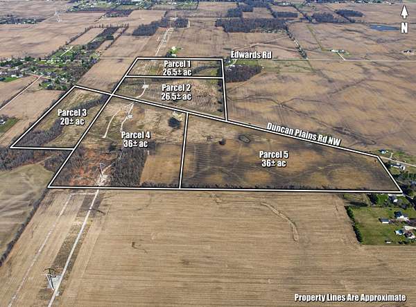 145 Acres of Land for Auction in Johnstown, Ohio