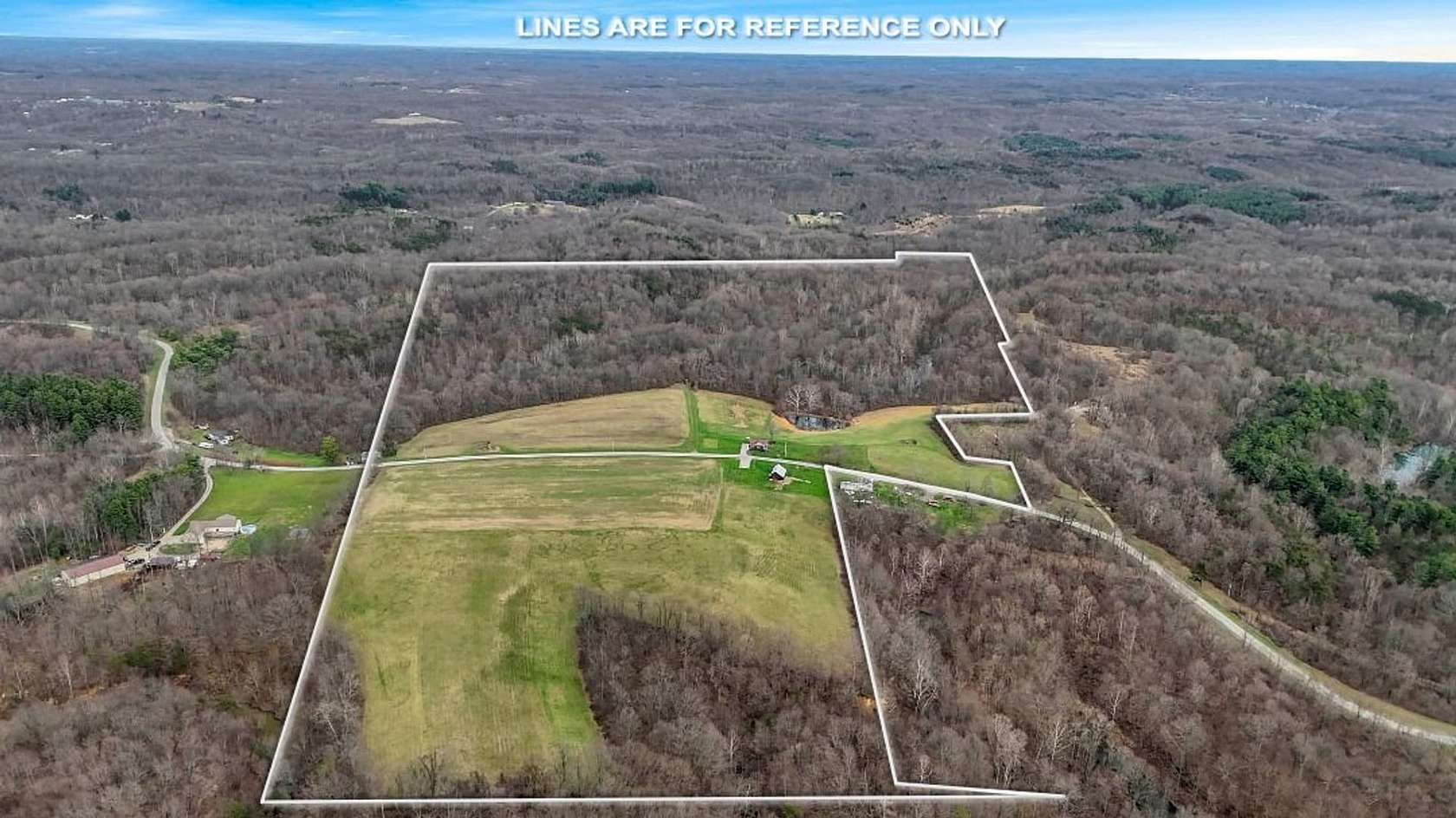 91.5 Acres of Recreational Land with Home for Sale in New Straitsville, Ohio