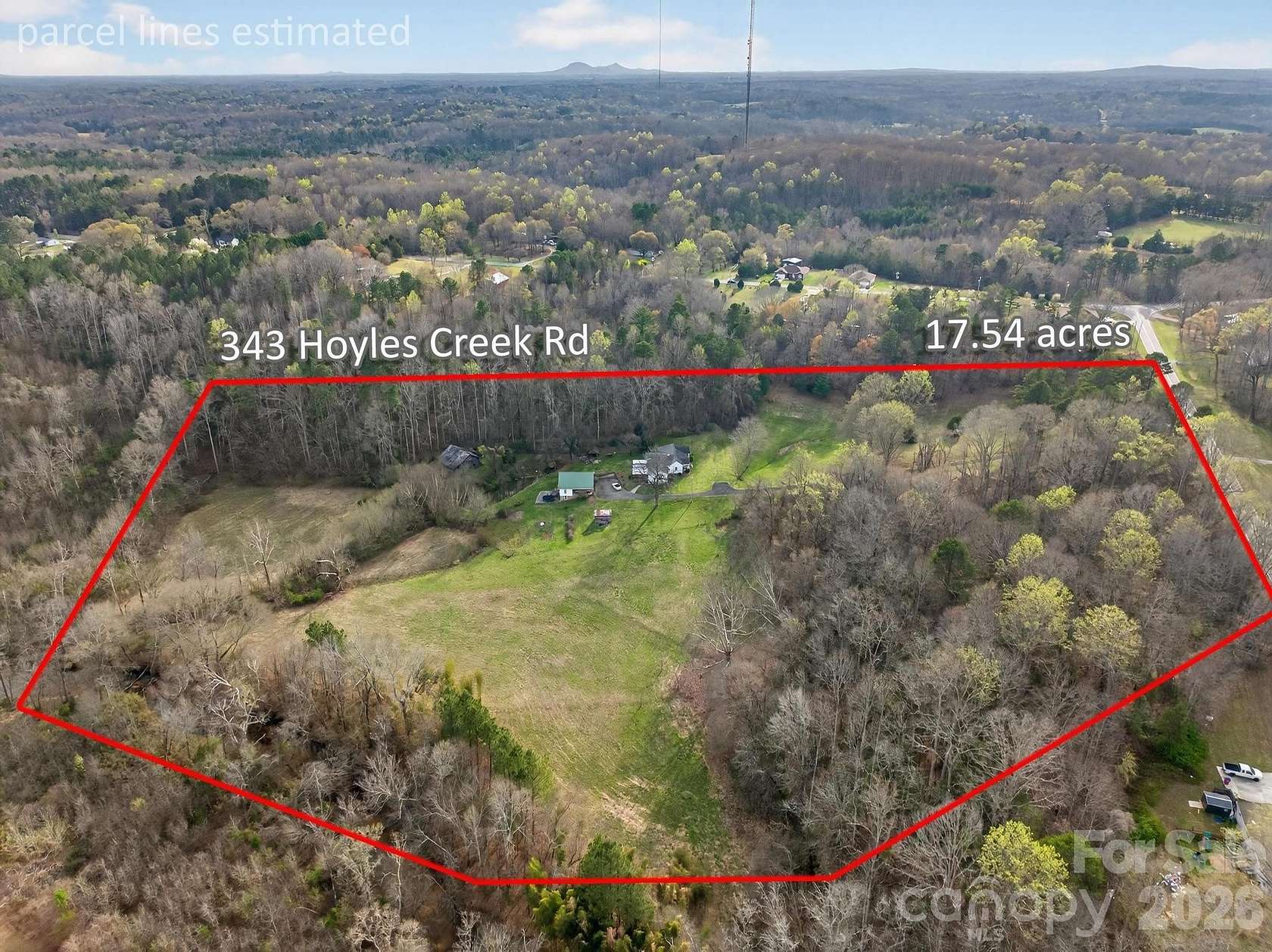 16.9 Acres of Land with Home for Sale in Dallas, North Carolina