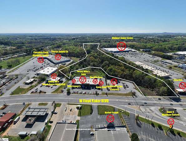 22 Acres of Mixed-Use Land for Sale in Gaffney, South Carolina