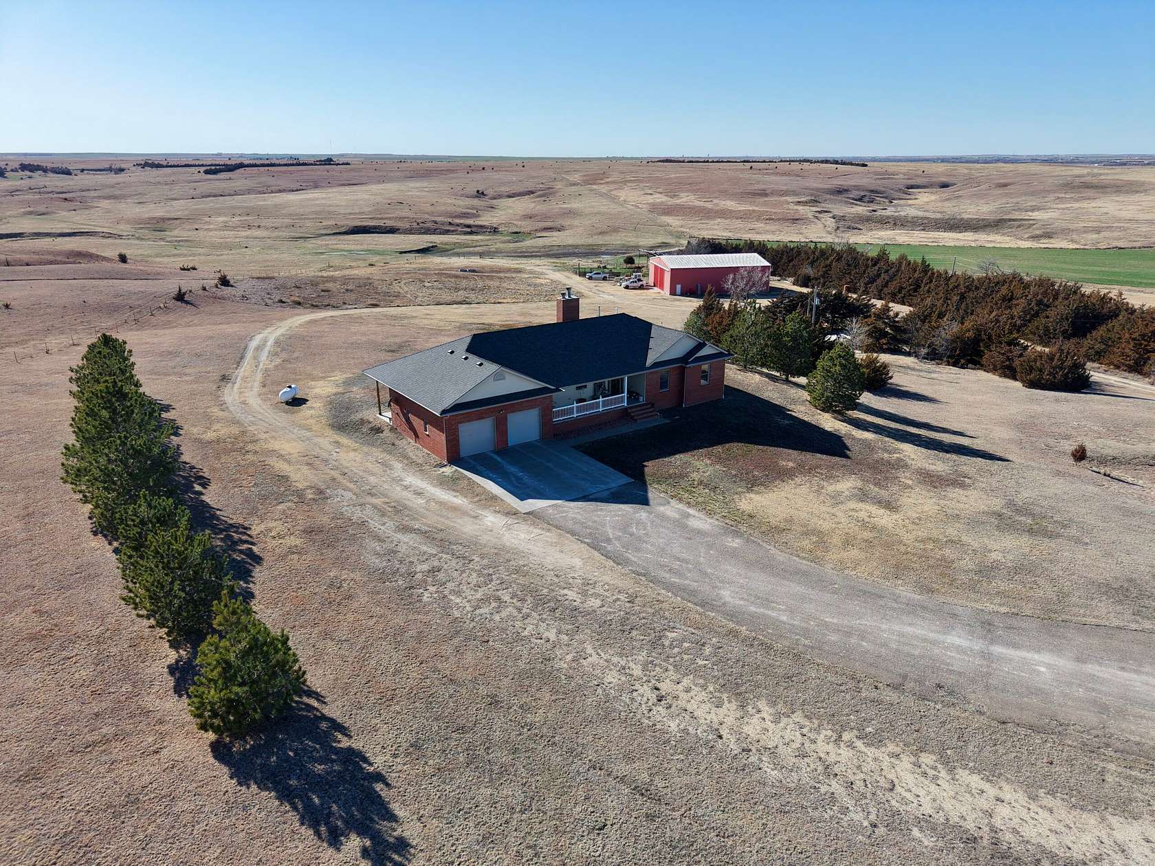 395 Acres of Recreational Land with Home for Sale in Hays, Kansas