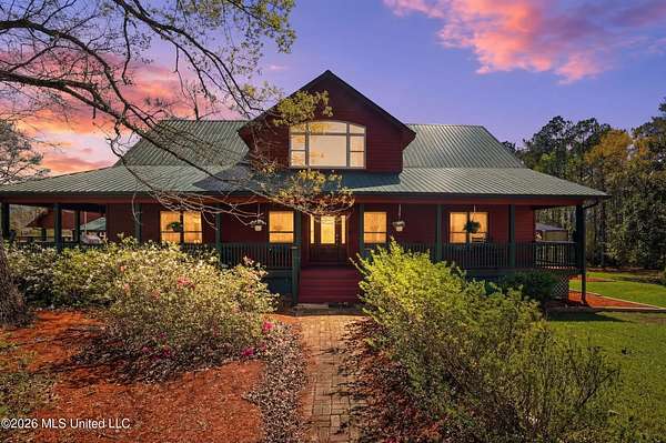 33.5 Acres of Agricultural Land with Home for Sale in Vancleave, Mississippi