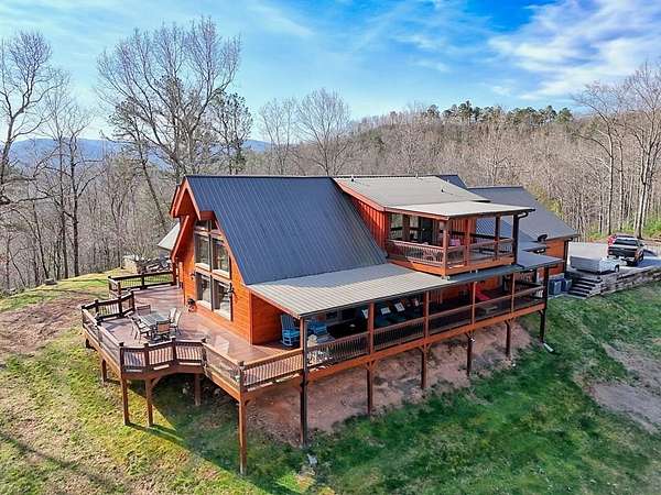 21.4 Acres of Recreational Land with Home for Sale in Hiawassee, Georgia