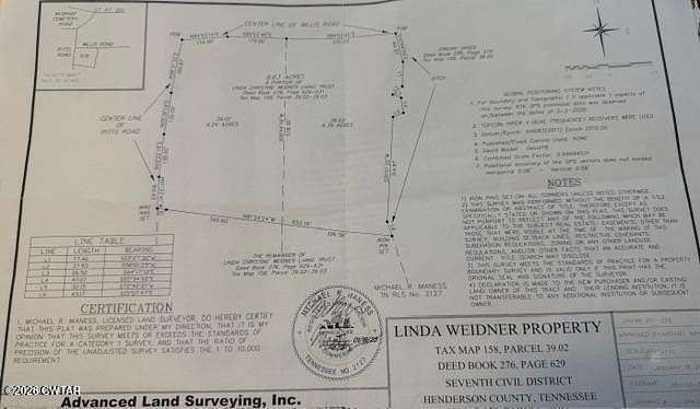 8 Acres of Land for Sale in Sardis, Tennessee