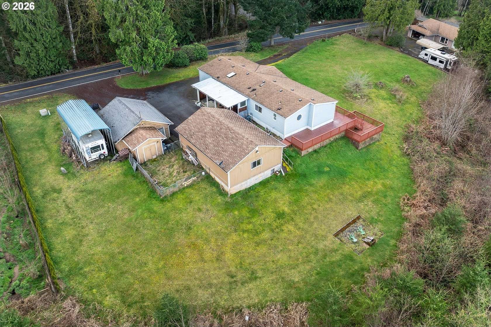 5.78 Acres of Land with Home for Sale in Kelso, Washington