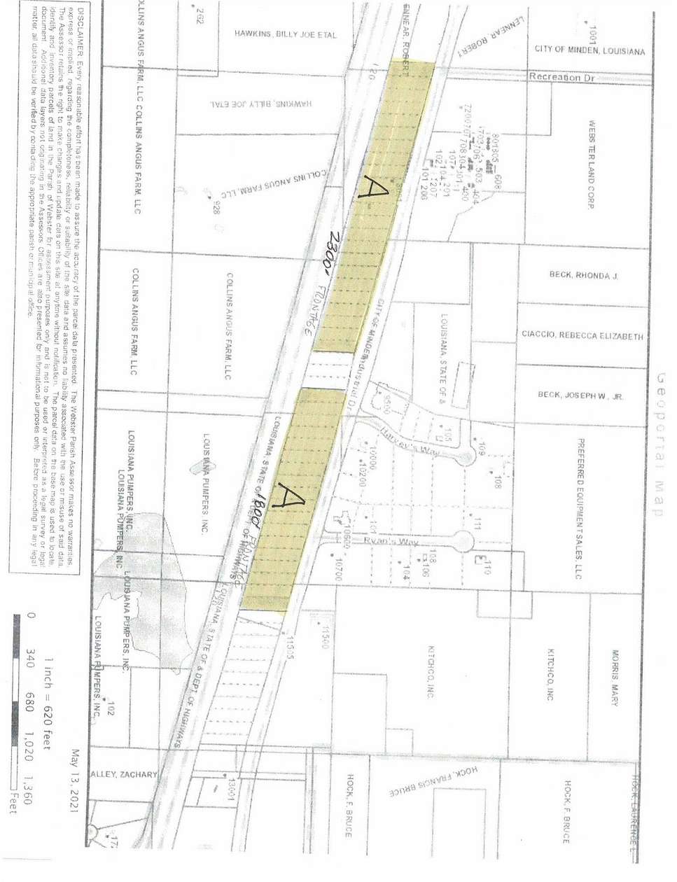 32.5 Acres of Commercial Land for Sale in Minden, Louisiana