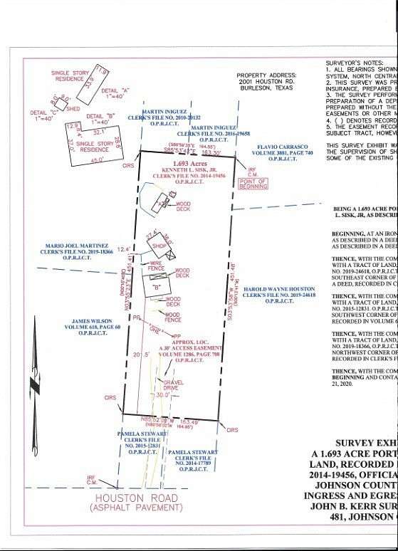1.69 Acres of Mixed-Use Land for Sale in Burleson, Texas