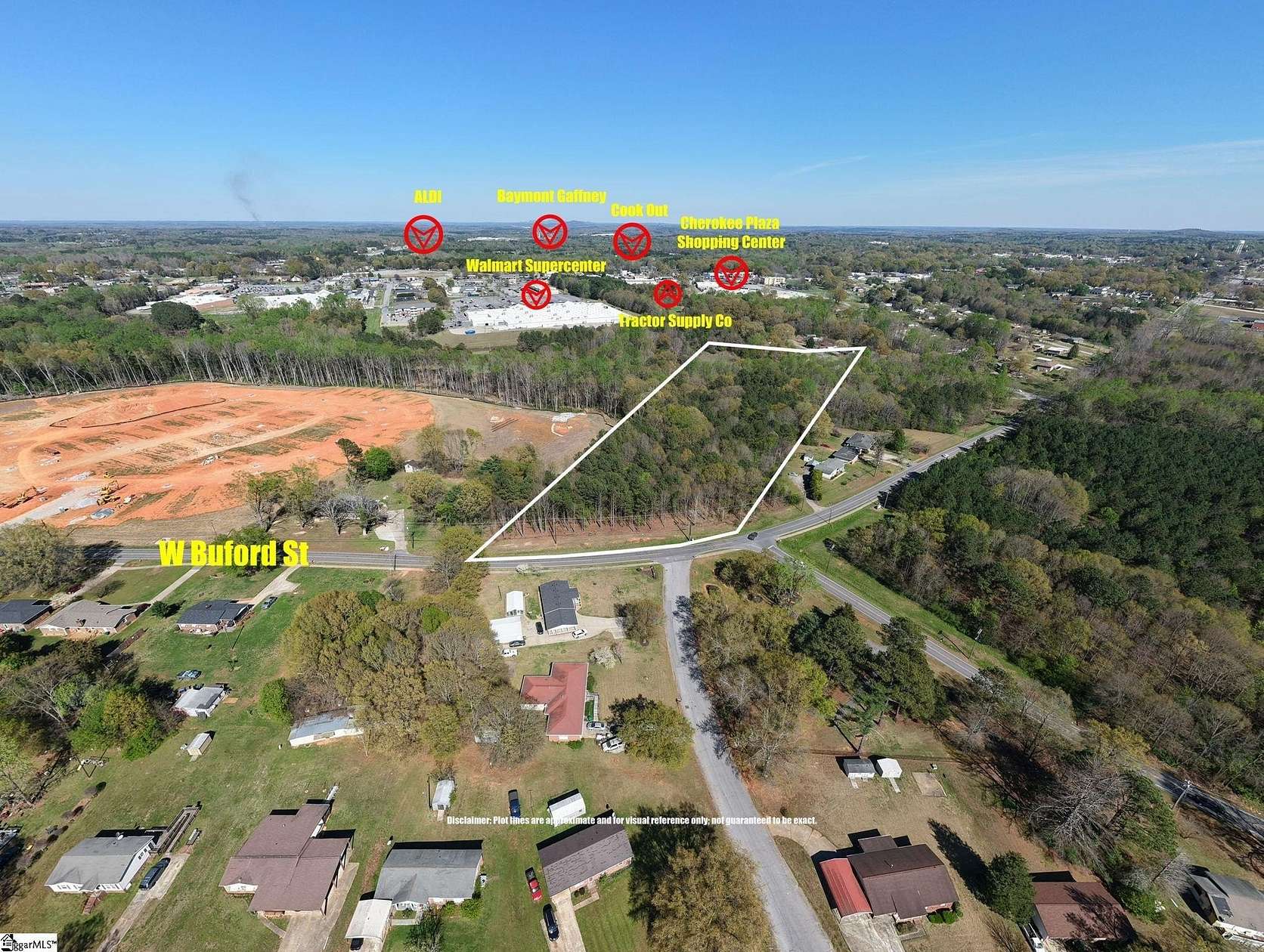 11 Acres of Mixed-Use Land for Sale in Gaffney, South Carolina