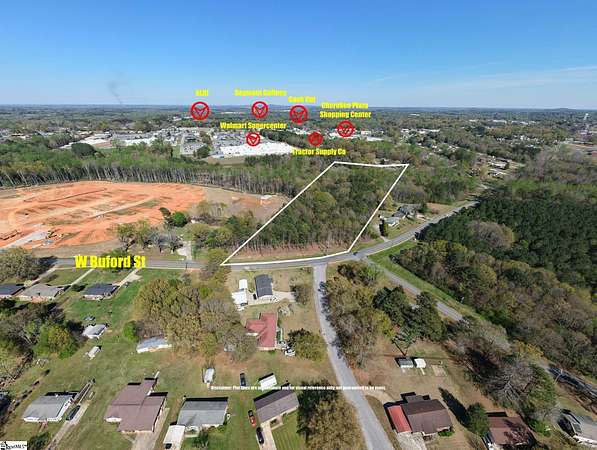 11 Acres of Mixed-Use Land for Sale in Gaffney, South Carolina