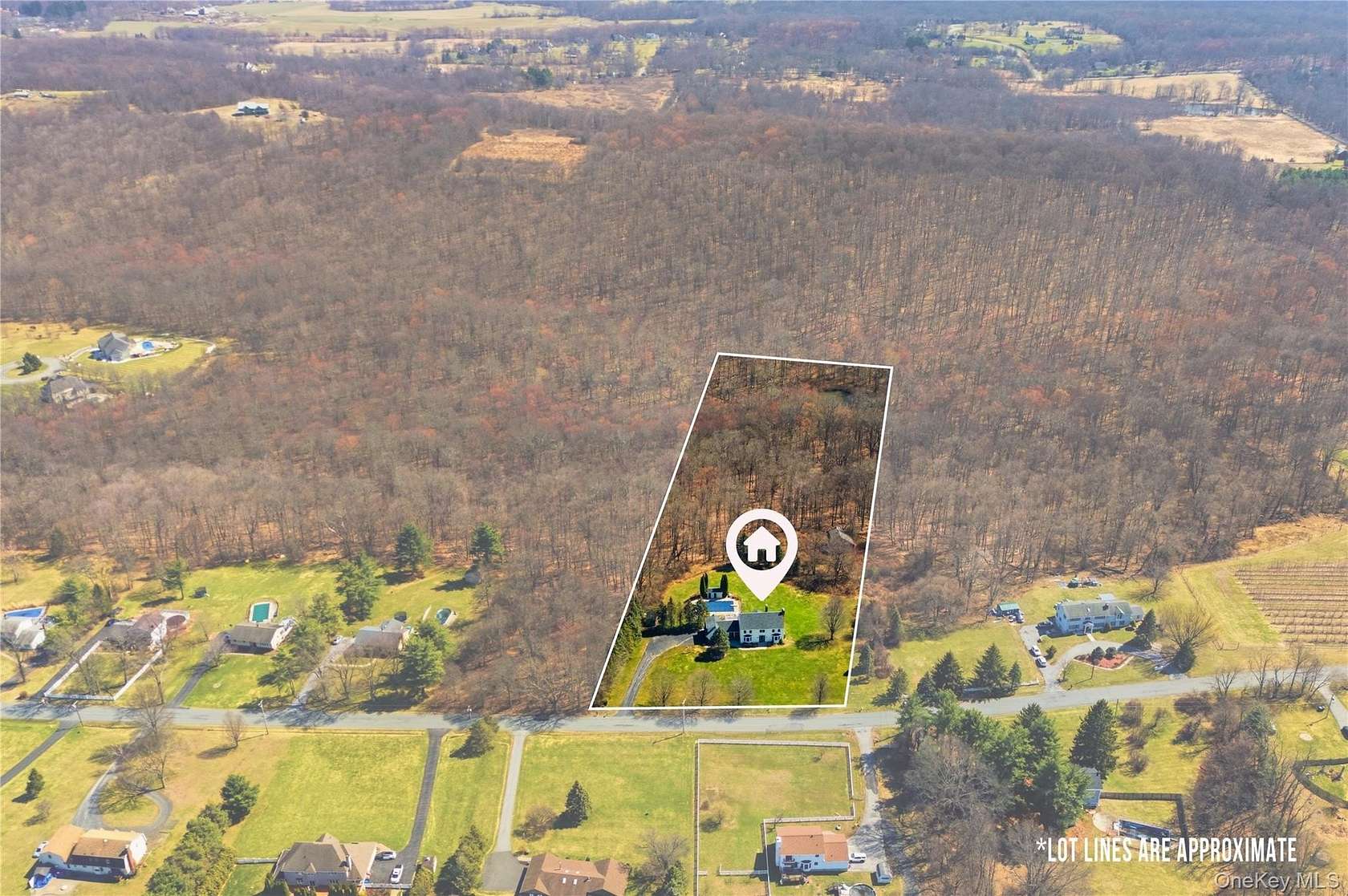 8.1 Acres of Land with Home for Sale in Campbell Hall, New York
