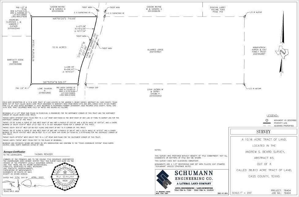 10.2 Acres of Land for Sale in Naples, Texas