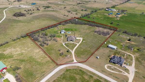 8.53 Acres of Land with Home for Sale in Justin, Texas