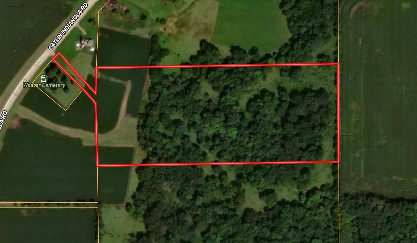 16.6 Acres of Recreational Land for Sale in Indianola, Illinois