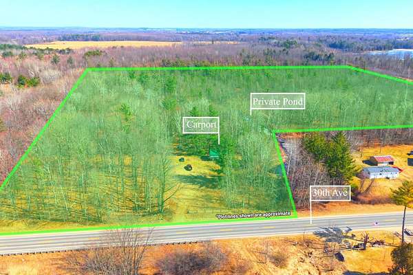 30.3 Acres of Recreational Land for Sale in Remus, Michigan