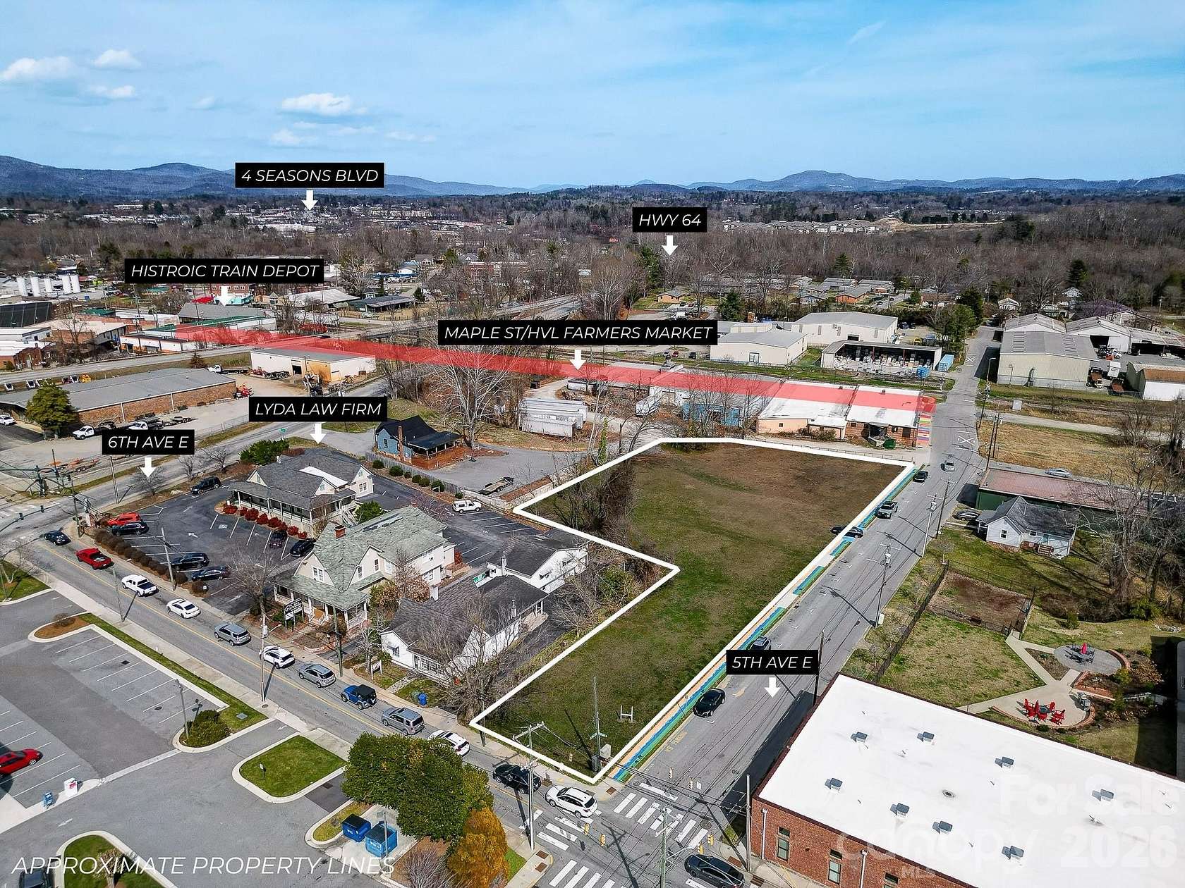 0.96 Acres of Mixed-Use Land for Sale in Hendersonville, North Carolina