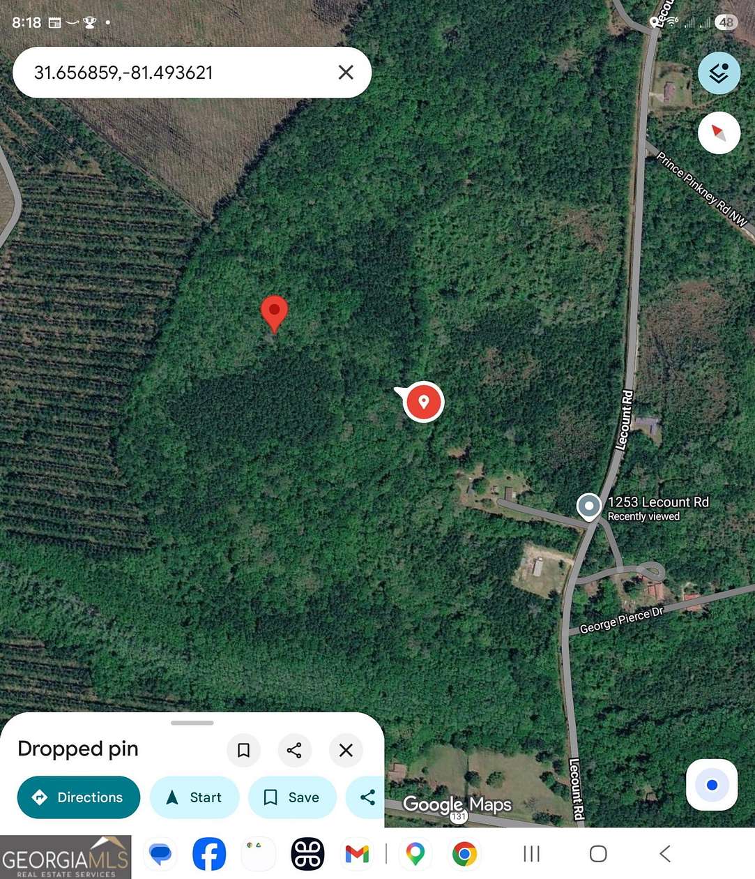 9 Acres of Residential Land for Sale in Townsend, Georgia