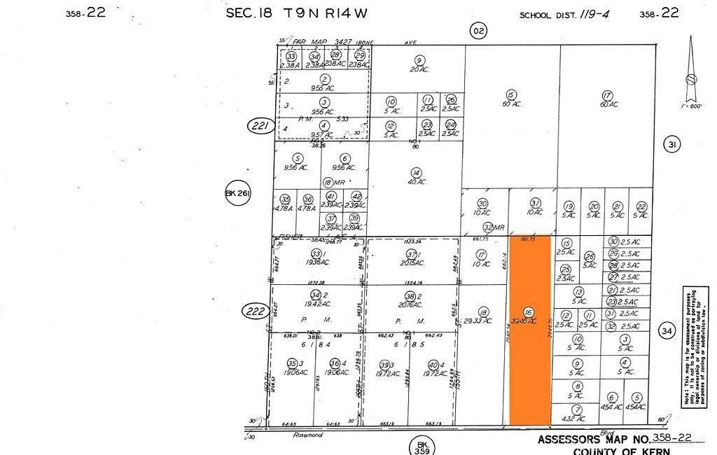 29.3 Acres of Land for Sale in Rosamond, California