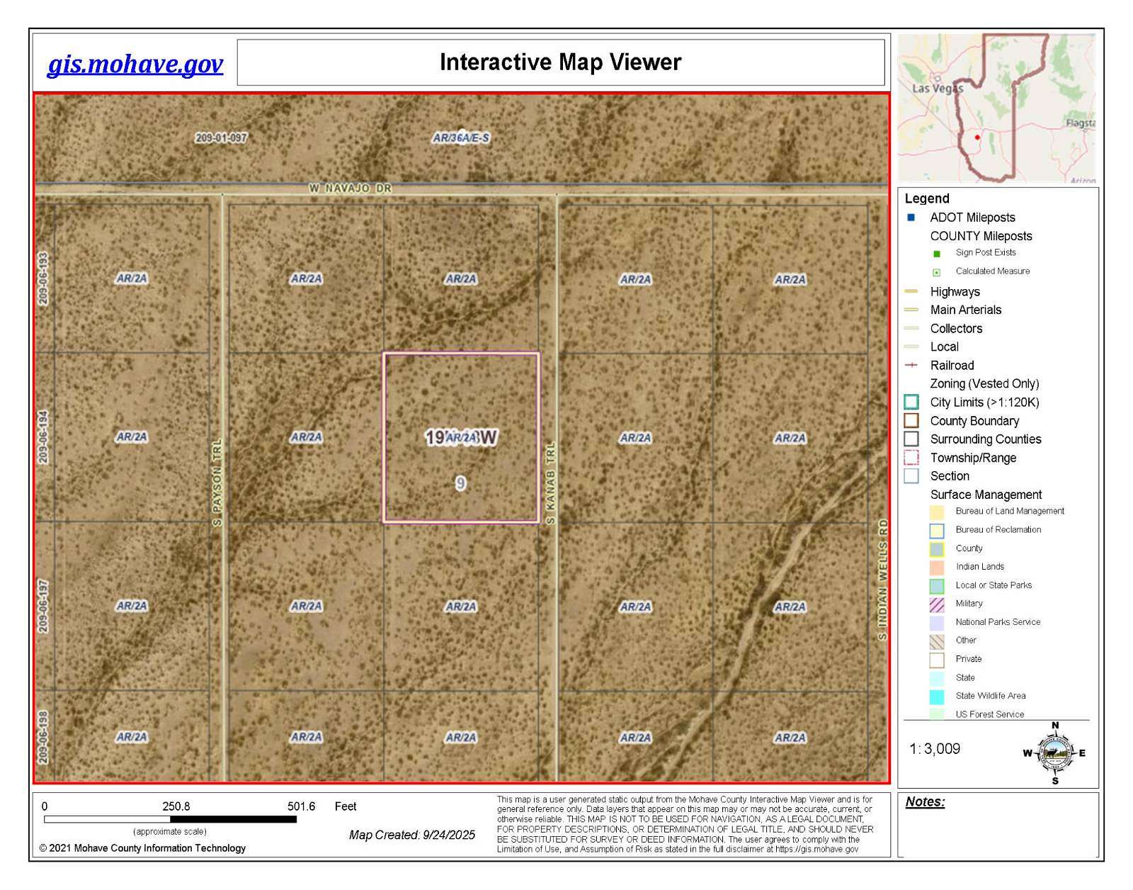 2.34 Acres of Land for Auction in Golden Valley, Arizona