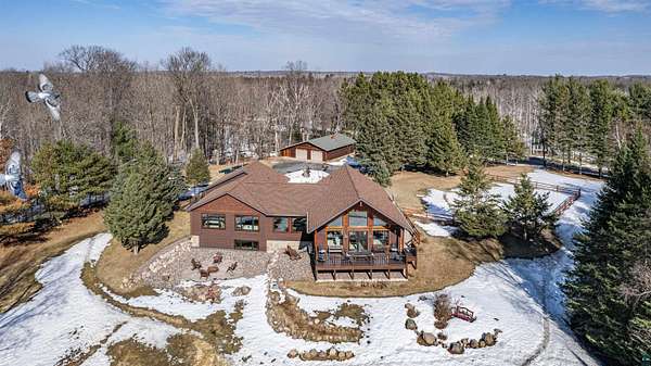 5.5 Acres of Land with Home for Sale in Lake Nebagamon, Wisconsin