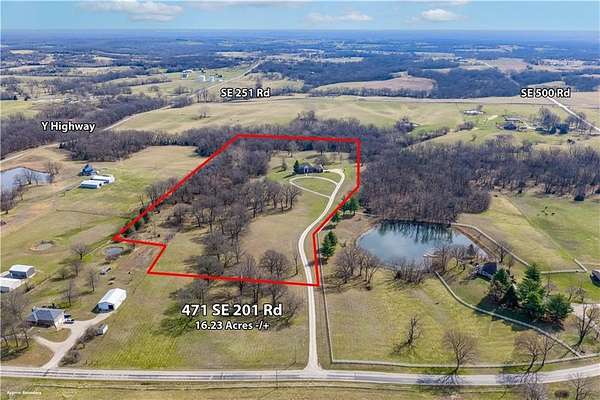 16.7 Acres of Land with Home for Sale in Warrensburg, Missouri