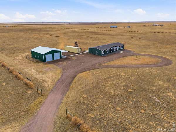 40 Acres of Agricultural Land with Home for Sale in Briggsdale, Colorado