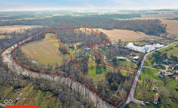 37.6 Acres of Recreational Land with Home for Sale in Quincy, Indiana