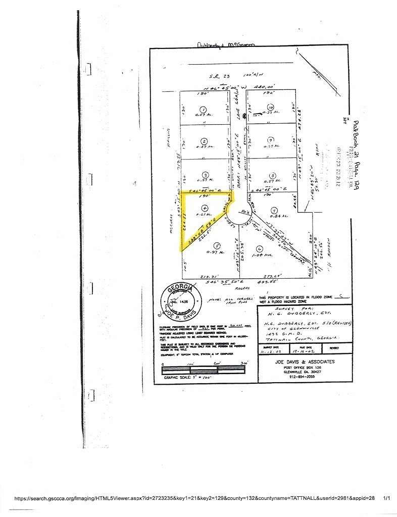 0.61 Acres of Residential Land for Sale in Glennville, Georgia