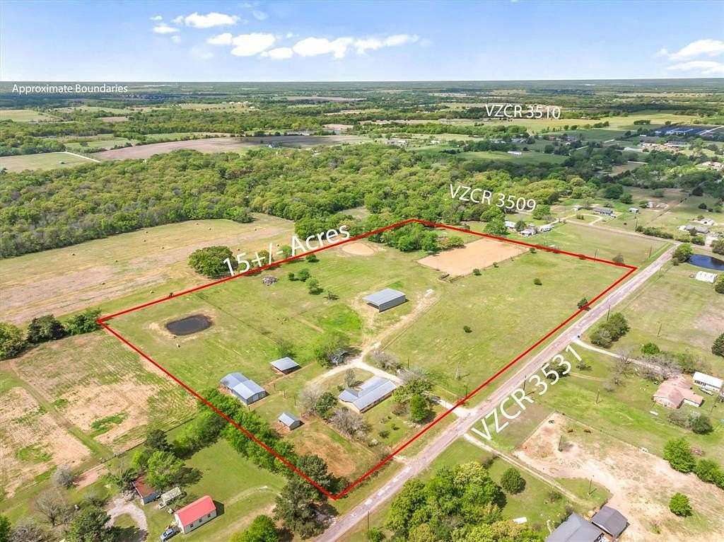 15 Acres of Land with Home for Sale in Edgewood, Texas