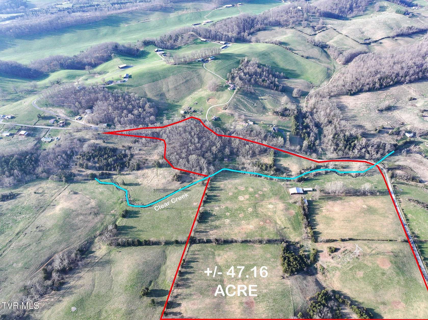 47.2 Acres of Agricultural Land with Home for Sale in Chuckey, Tennessee