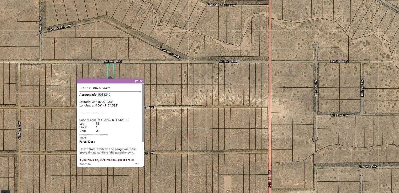 0.5 Acres of Land for Sale in Rio Rancho, New Mexico