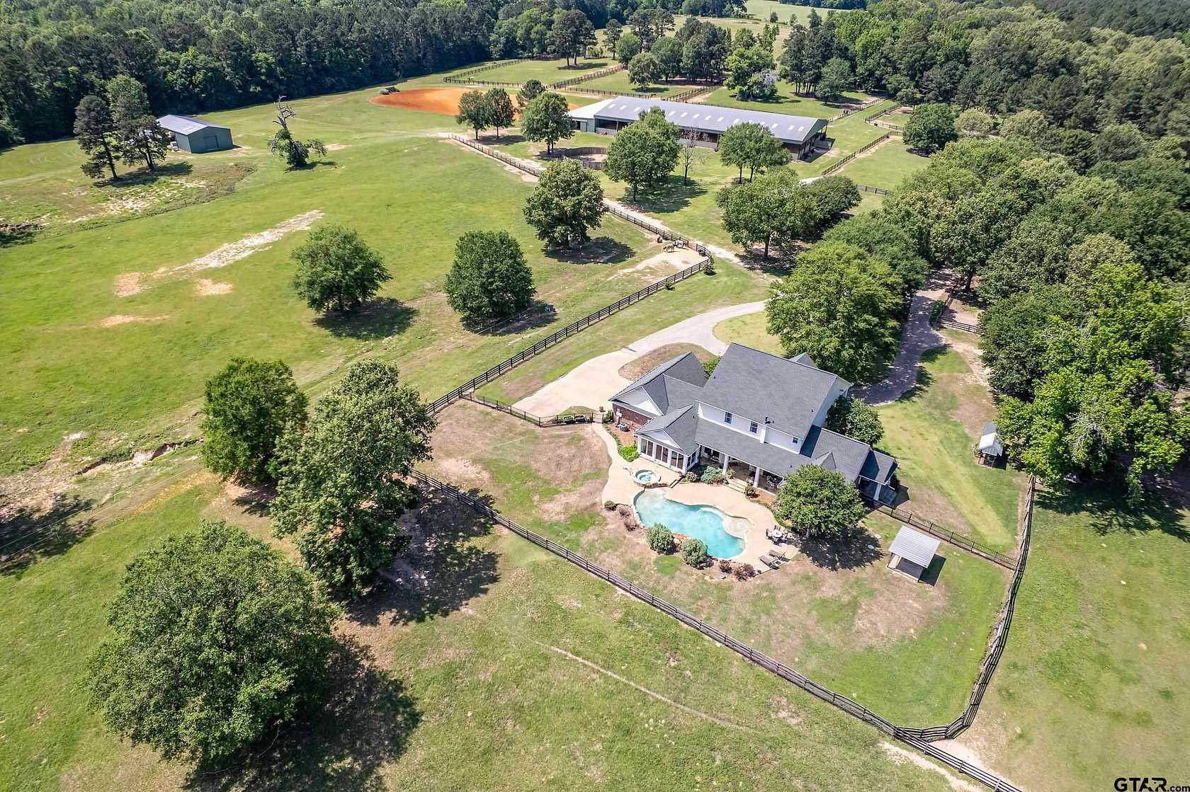 45.7 Acres of Agricultural Land with Home for Sale in Longview, Texas